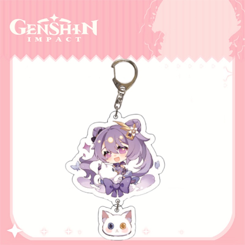 Móc Khóa Acrylic Hình Nhân Vật Game Genshin Va Chạm Shogun Yae Miko Xiao Venti Zhongli Dễ Thương Cho Nam Và Nữ