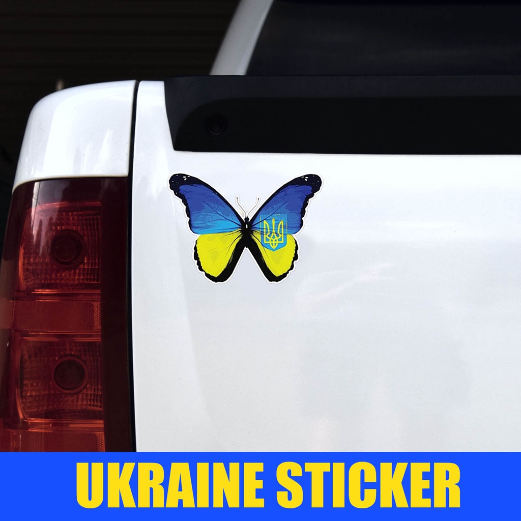 Bộ 10 / 50 / 100 Miếng Dán Trang Trí Xe Hơi Hình Bướm Phong Cách Anh Quốc Tối Giản