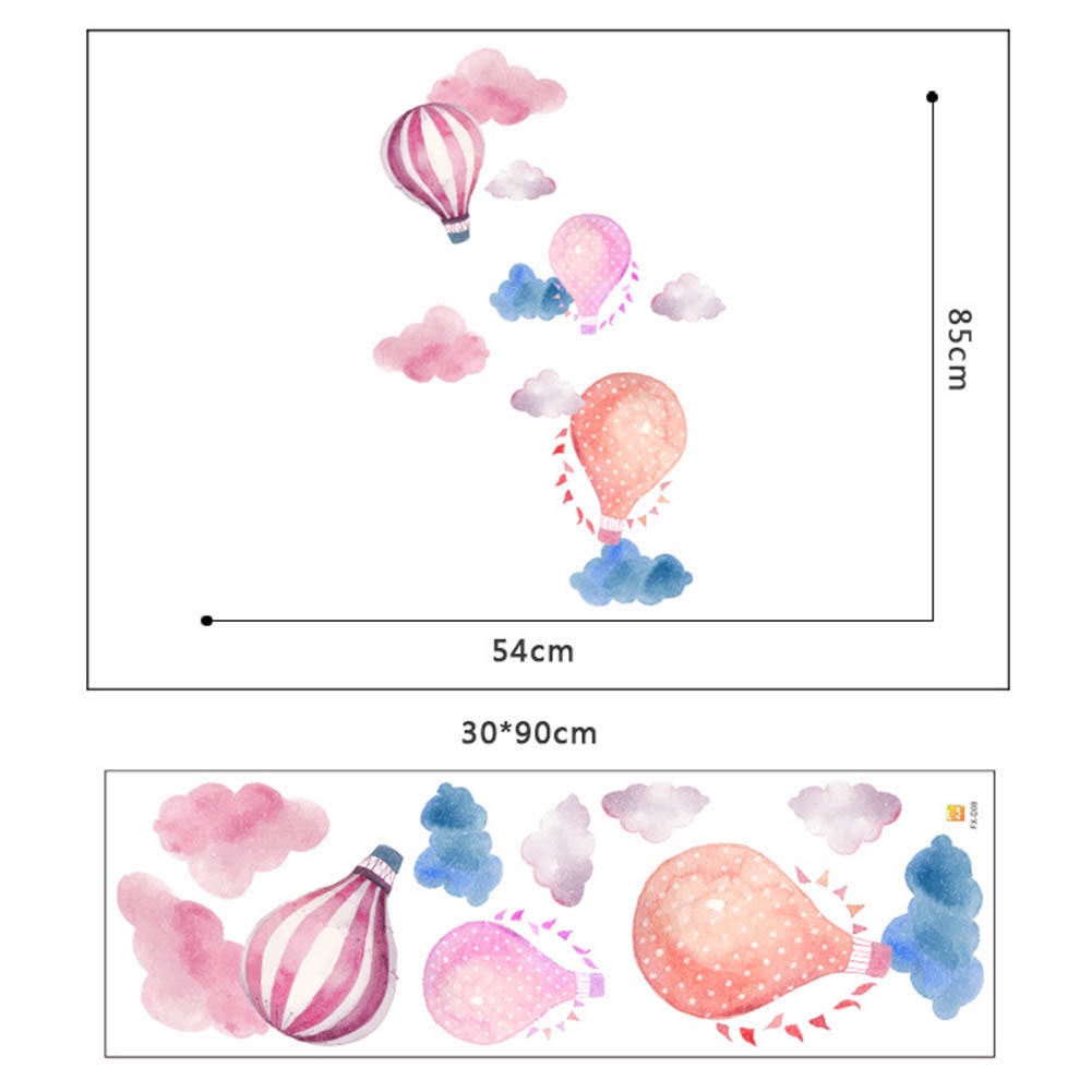 (Bất Ngờ) Hình Dán Tường Đám Mây Khinh Khí Cầu Có Thể Tháo Rời Trang Trí Phòng Trẻ Em