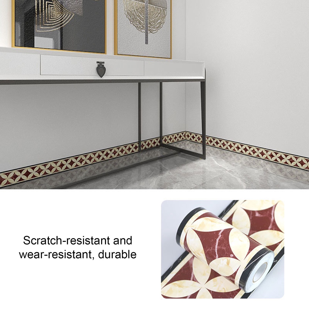 1 Cuộn Băng Keo Dán Khe Hở Sàn Tự Dính Bằng PVC Chống Thấm Nước Chống Trầy Trang Trí Nhà Cửa