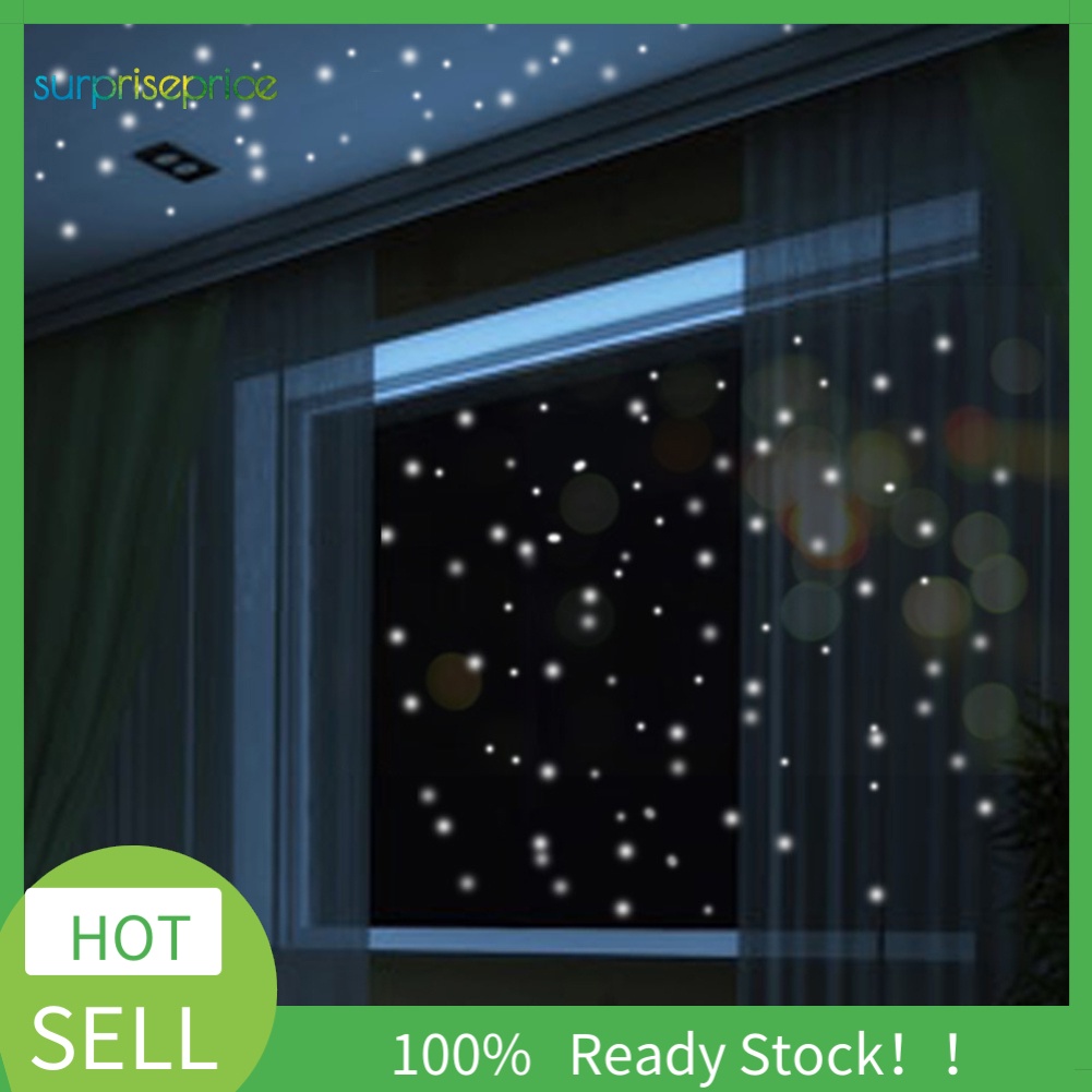 Cuộn 104 Miếng Dán Trang Trí Tường Dạ Quang Họa Tiết Chấm Bi