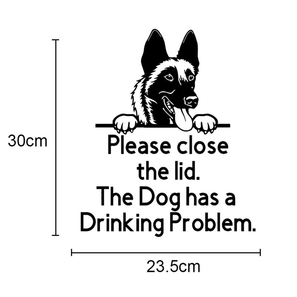 Miếng Dán Trang Trí Toilet Chống Thấm Nước Hình Chú Chó Dễ Tháo Rời Tiện Dụng