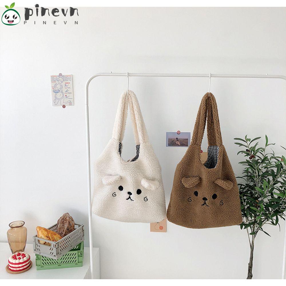PINEVN Túi Tote Đeo Vai Hình Gấu Dễ Thương