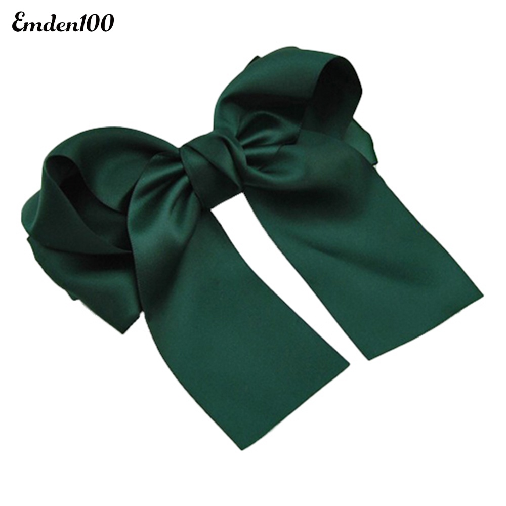 Kẹp Tóc Nơ Ruy Băng Satin Thời Trang Hàn Quốc Cho Nữ Giá Đỡ