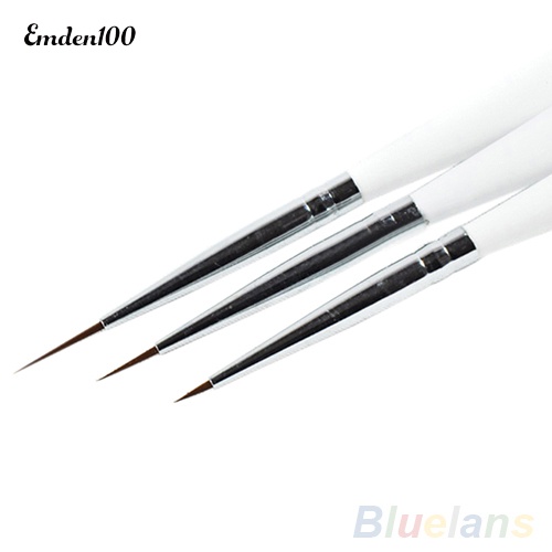 Set 3 Cọ Vẽ Trang Trí Móng Tay Nghệ Thuật Chuyên Nghiệp