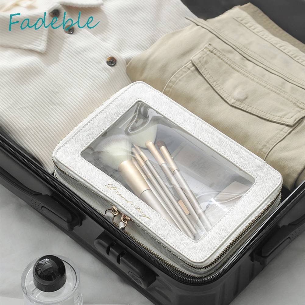 Túi Đựng Mỹ Phẩm Hai Lớp Trong Suốt Đa Năng