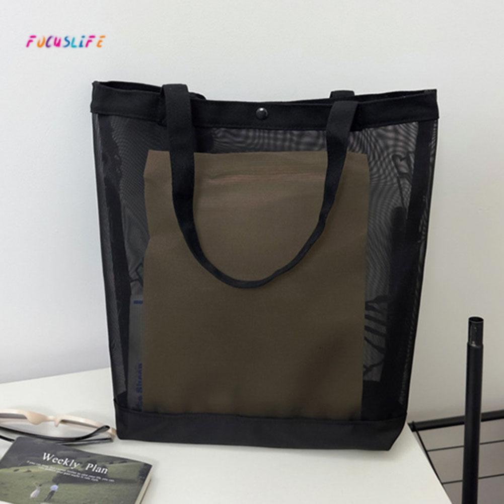 Mcdonald's mesh túi đeo vai dung tích lớn mcdonald's bao quanh vải gấp túi mua sắm nhẹ và thân thiện với môi trường