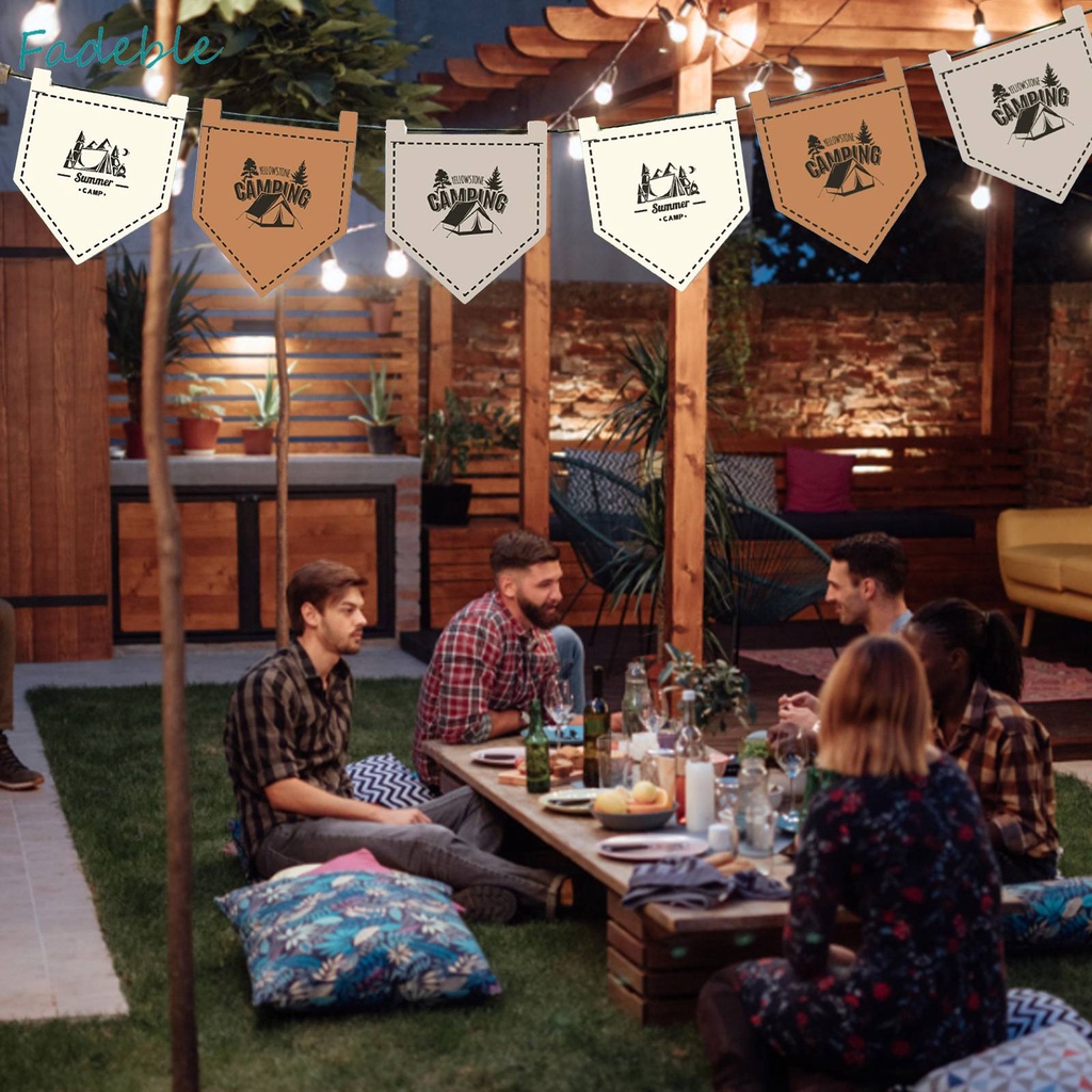 Bộ 12 Lá Cờ Treo Cắm Trại Có Thể Điều Chỉnh Độ Dài Tiện Dụng