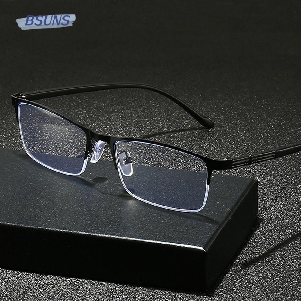 BSUNS Kính Đọc Sách Nửa Gọng Đơn Giản Chống Ánh Sáng Xanh