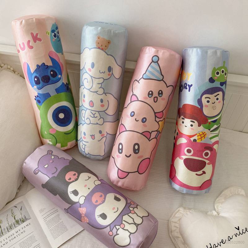 Sy2 Gối Ôm Dài Hình Trụ Bằng Lụa Lạnh Họa Tiết Hoạt Hình Kuromi Dễ Thương