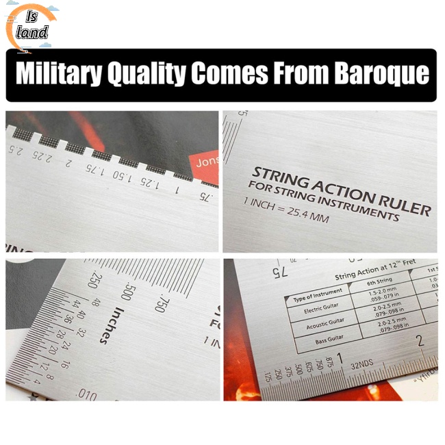 Thước Đo Dây Đàn Baroque Độ Chính Xác Cao Chuyên Dụng Cho Guitar Điện / Guitar Bass