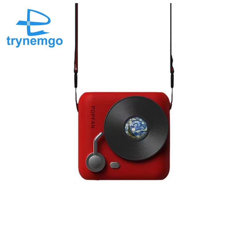 Quạt Làm Mát Để Bàn / Văn Phòng Có Dây Đeo Cổ Phong Cách Retro