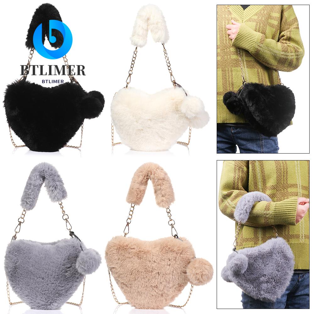 BTLIMER Túi Đeo Chéo Phủ Lông Cỡ Lớn Thời Trang Sành Điệu