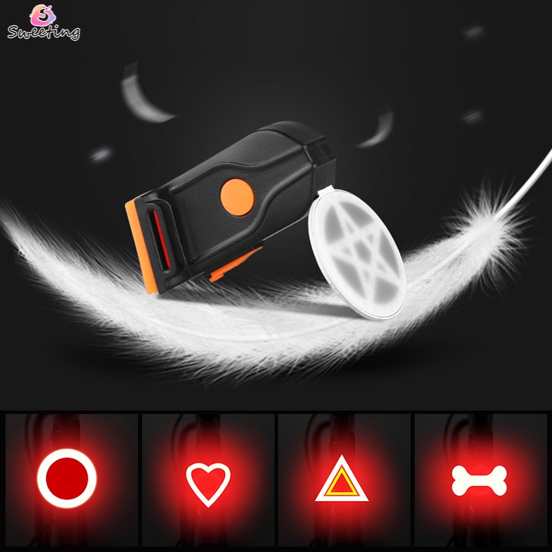 Đèn Cảnh Báo An Toàn Gắn Đuôi Xe Đạp Sạc Cổng USB Chống Thấm Nước