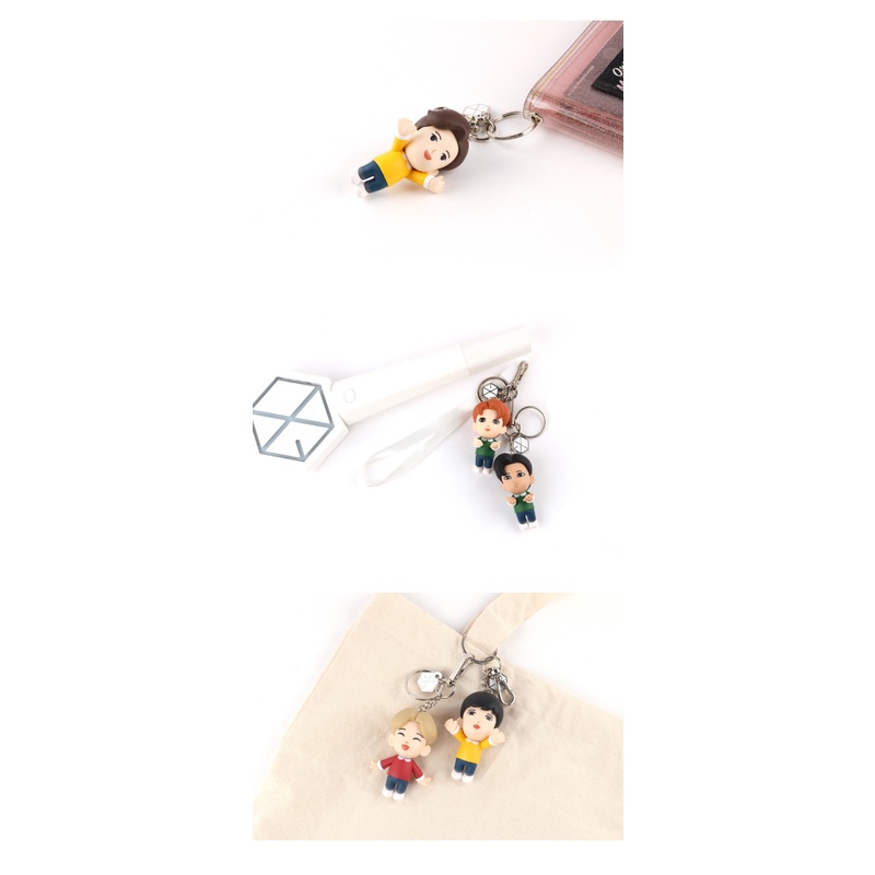 EXO Figure Keyring  + Photocard + Hand mirror