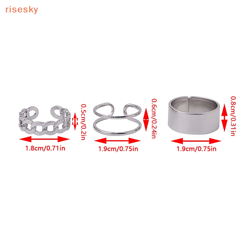 1 Bộ Nhẫn Kim Loại Thời Trang Dành Cho Nữ