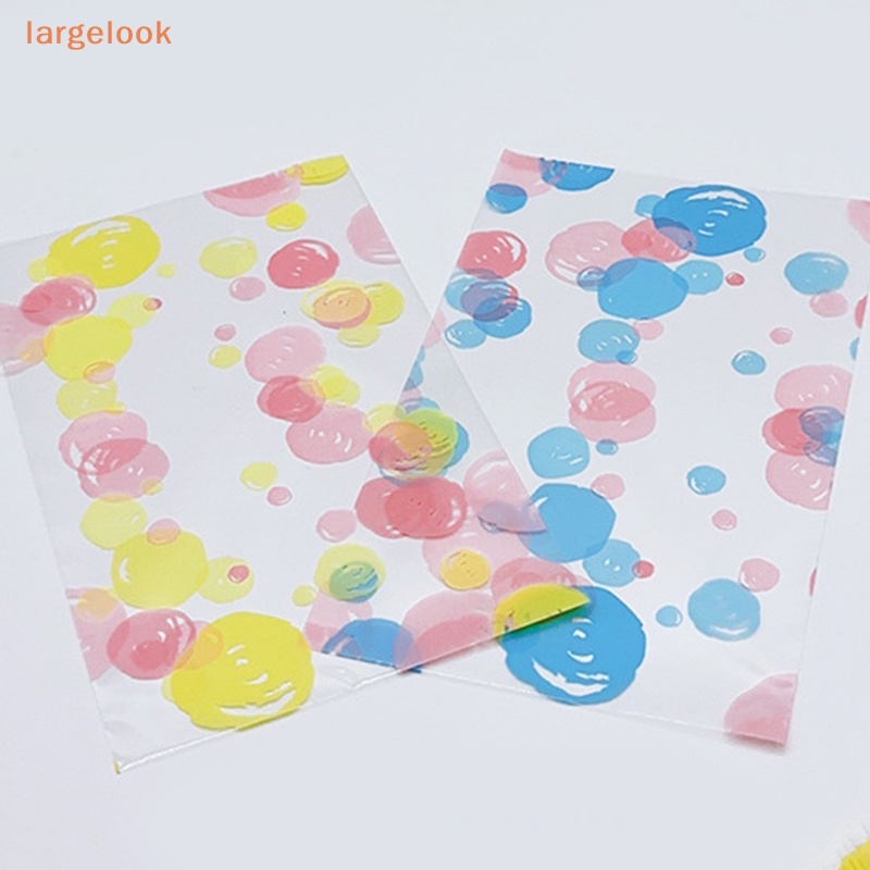 Set 50 Túi Opp Tự Dính Hình Ngôi Sao / Trái Tim Màu Trong Suốt Đựng Trang Sức / Bánh Quy