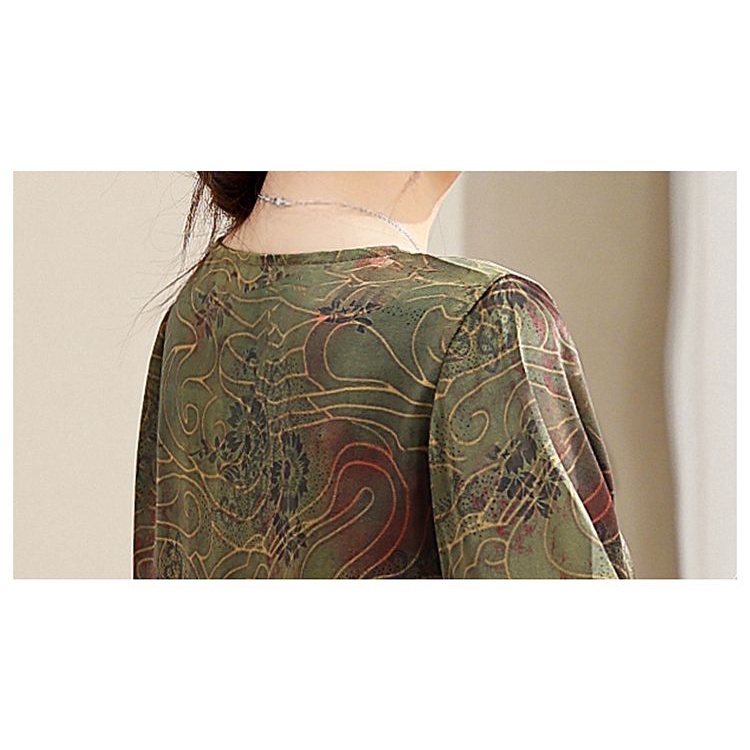 Đầm Lụa Satin Cao Cấp In Họa Tiết Thời Trang Mùa Hè Dành Cho Nữ