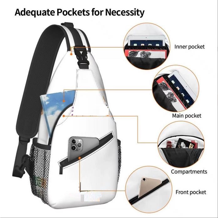 Túi Đeo Chéo Ngực Họa Tiết Thêu Thời Trang Cho Nam Nữ