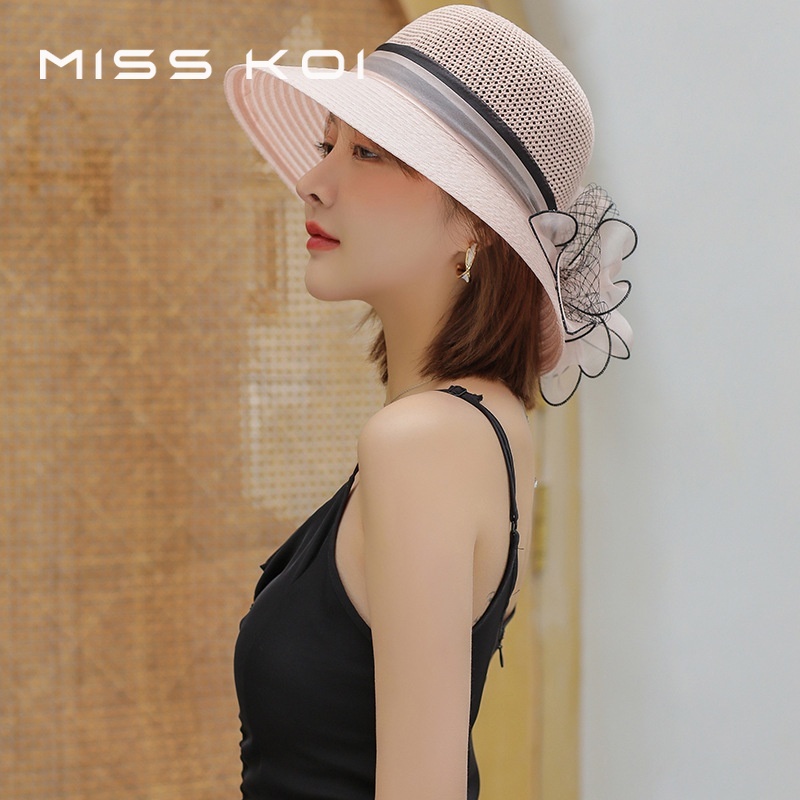 Nón Tai Bèo Rộng Vành Dệt Kim Thời Trang Đi Biển Mùa Hè Cho Nữ