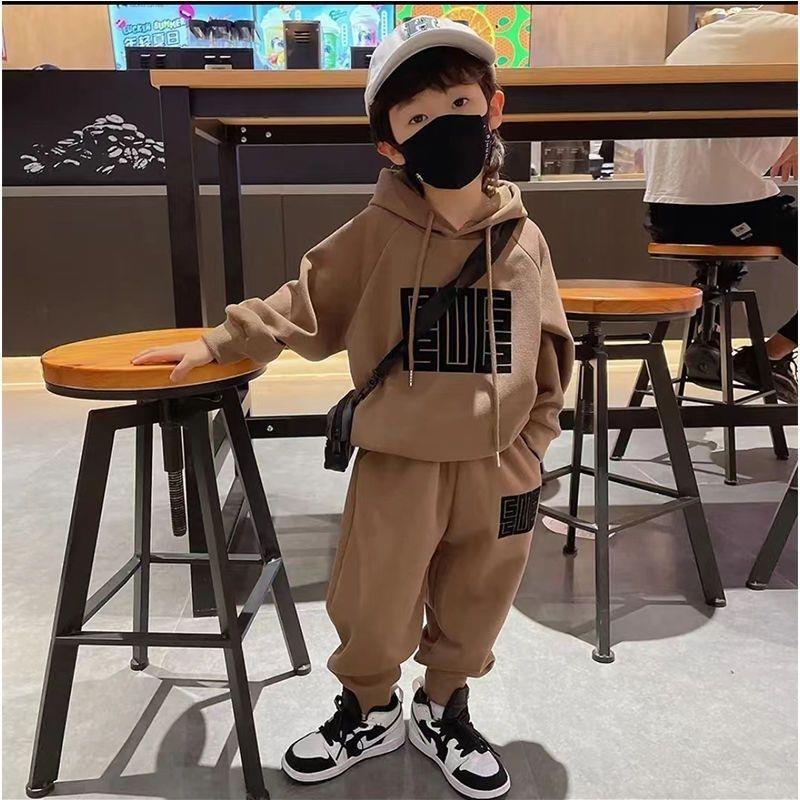 Set Áo Hoodie Và Quần Dài Phong Cách Mới Cho Bé Trai