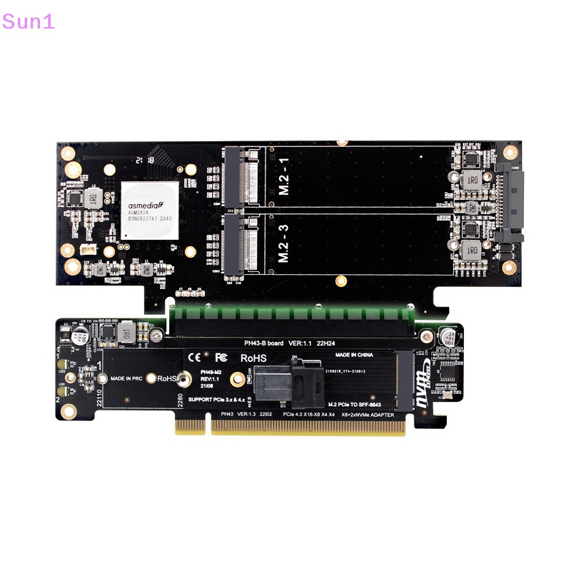Thẻ Mở Rộng Nvme Sun1 > 8 + 4 + 4Hyper Ultra Quad VROC M.2 Nvme