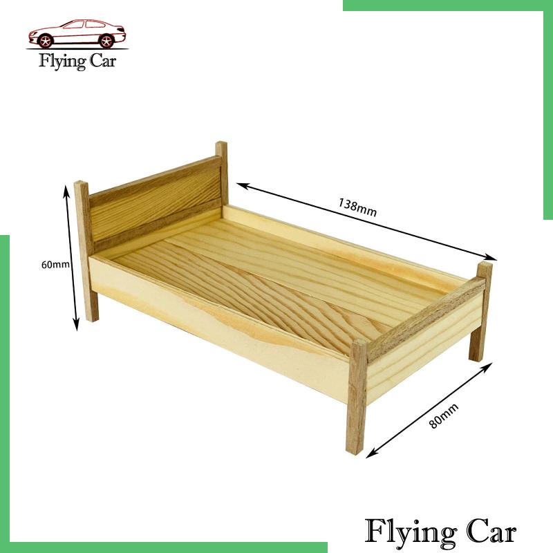 Mô Hình Giường Ngủ Mini Tỉ Lệ 1 / 12 Trang Trí Nhà Búp Bê