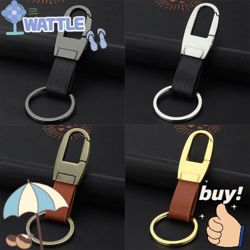 WTTLE Móc Khóa Da Thời Trang Sang Trọng Cho Nam