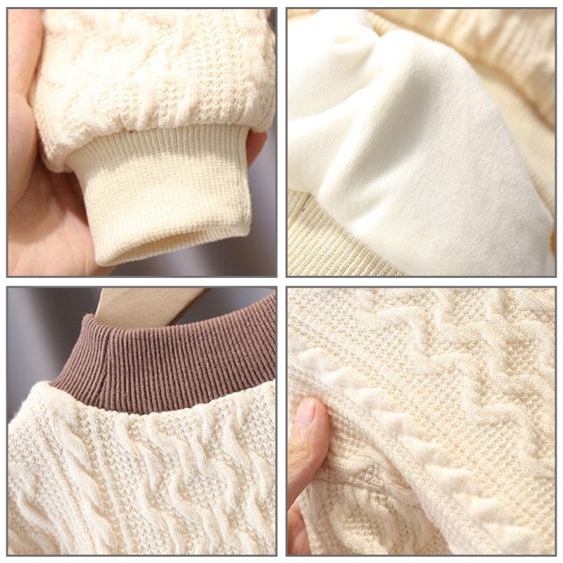 Áo sweater Dệt Kim Dày Dặn Thời Trang Thu Đông Phong Cách Hàn Quốc Cho Bé Trai Và Gái