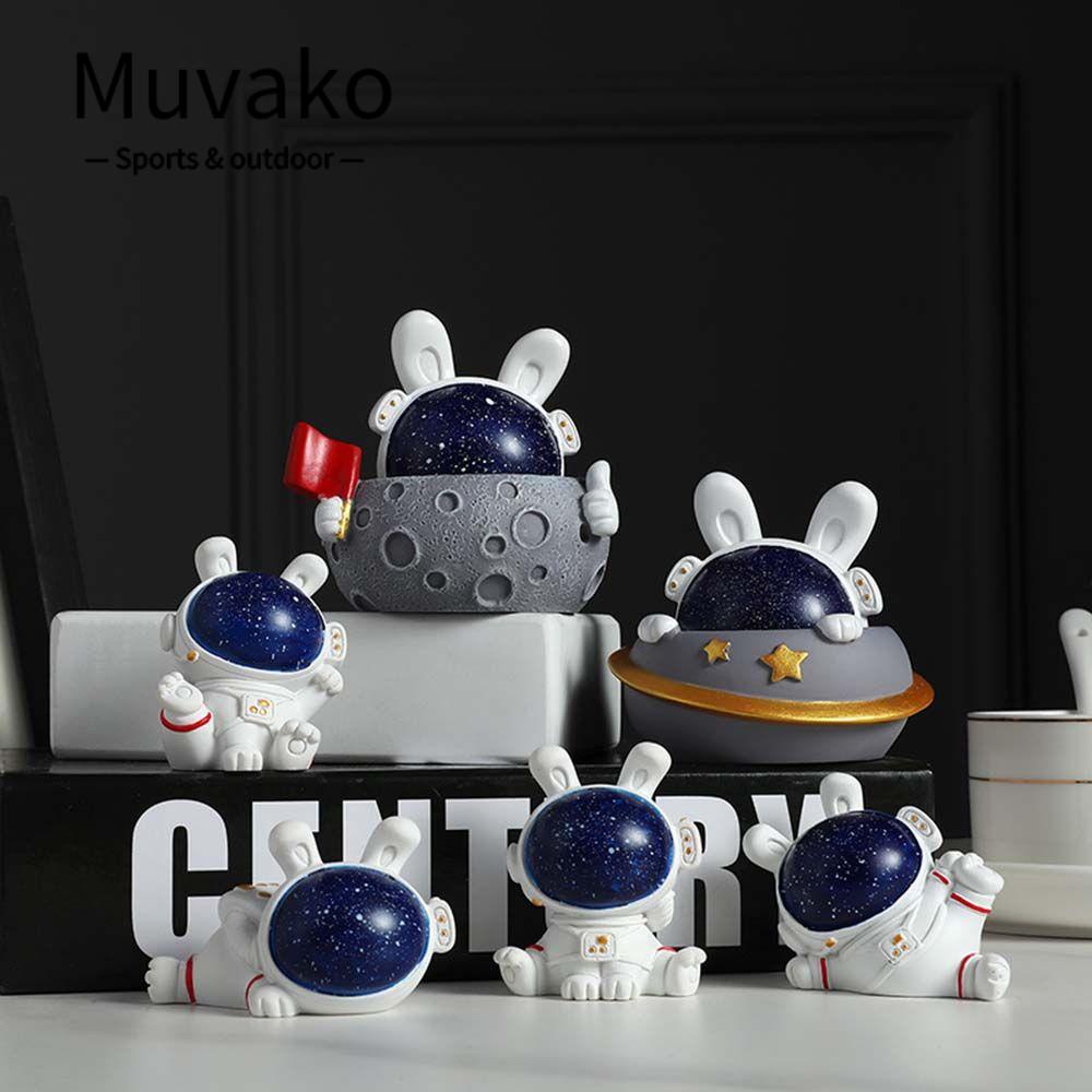 MUVAKO Mô Hình Phi Hành Gia Thỏ Trang Trí Xe Hơi Đẹp Mắt