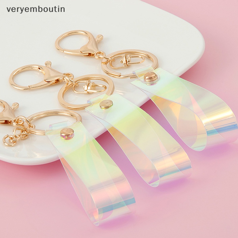 Móc Khóa Họa Tiết Laser Dễ Thương Kèm Dây Đeo Và Dây Đeo Cho Nữ