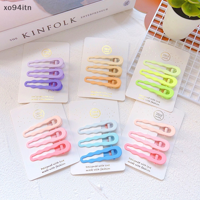 Kẹp Tóc Màu Kẹo Ngọt Họa Tiết Hình Học Thời Trang Cho Nữ