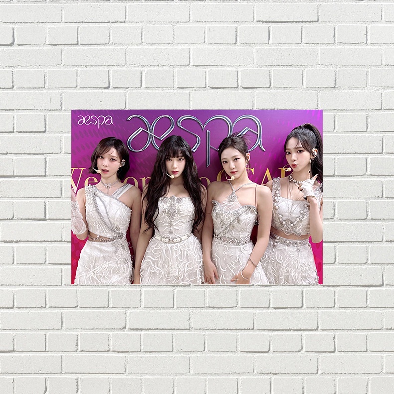 Poster HD Aespa Giấy Tráng 1 Bộ 8 tấm Ngôi Sao