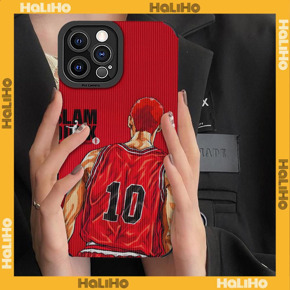 Ốp lưng iPhone 11 Ốp Bao Da Da Lộn Mềm Chống Sốc Vỏ Điện Thoại Bảo Vệ Máy Ảnh Anime Cổ Điển Cầu Thủ Bóng Rổ Tóc Đỏ Tương thích với iPhone 14 13 Pro max 12 Pro max XS XR 7