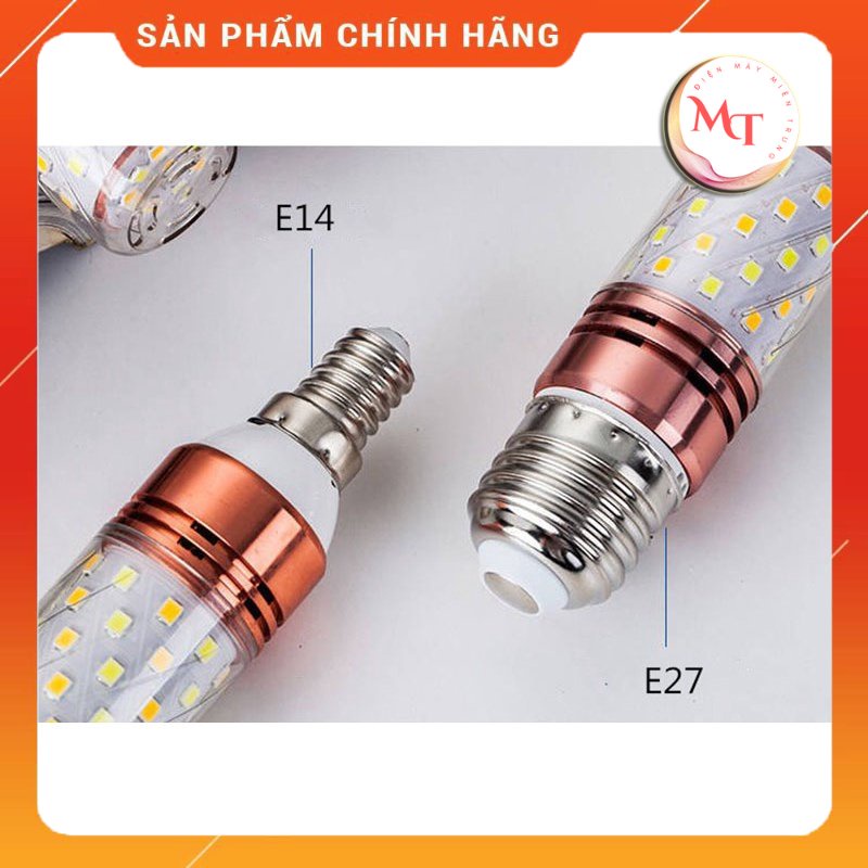 Bóng Đèn Led Bắp Ngô 12w 3 màu Led Siêu Sáng Công Suất 12w, Đui Xoáy E14/ E27