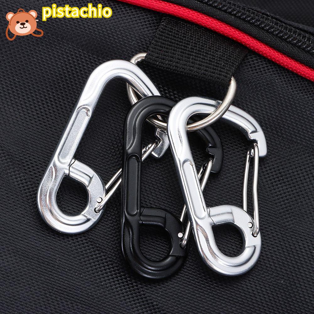 PISTA Set 2 Móc Khóa Leo Núi Bằng Hợp Kim Nhôm Màu Đen / Bạc