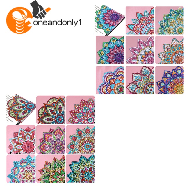 Thẻ Đánh Dấu Trang Sách 5D DIY Hình Tam Giác Họa Tiết Tranh Đính Đá Dành Cho Bạn Nữ