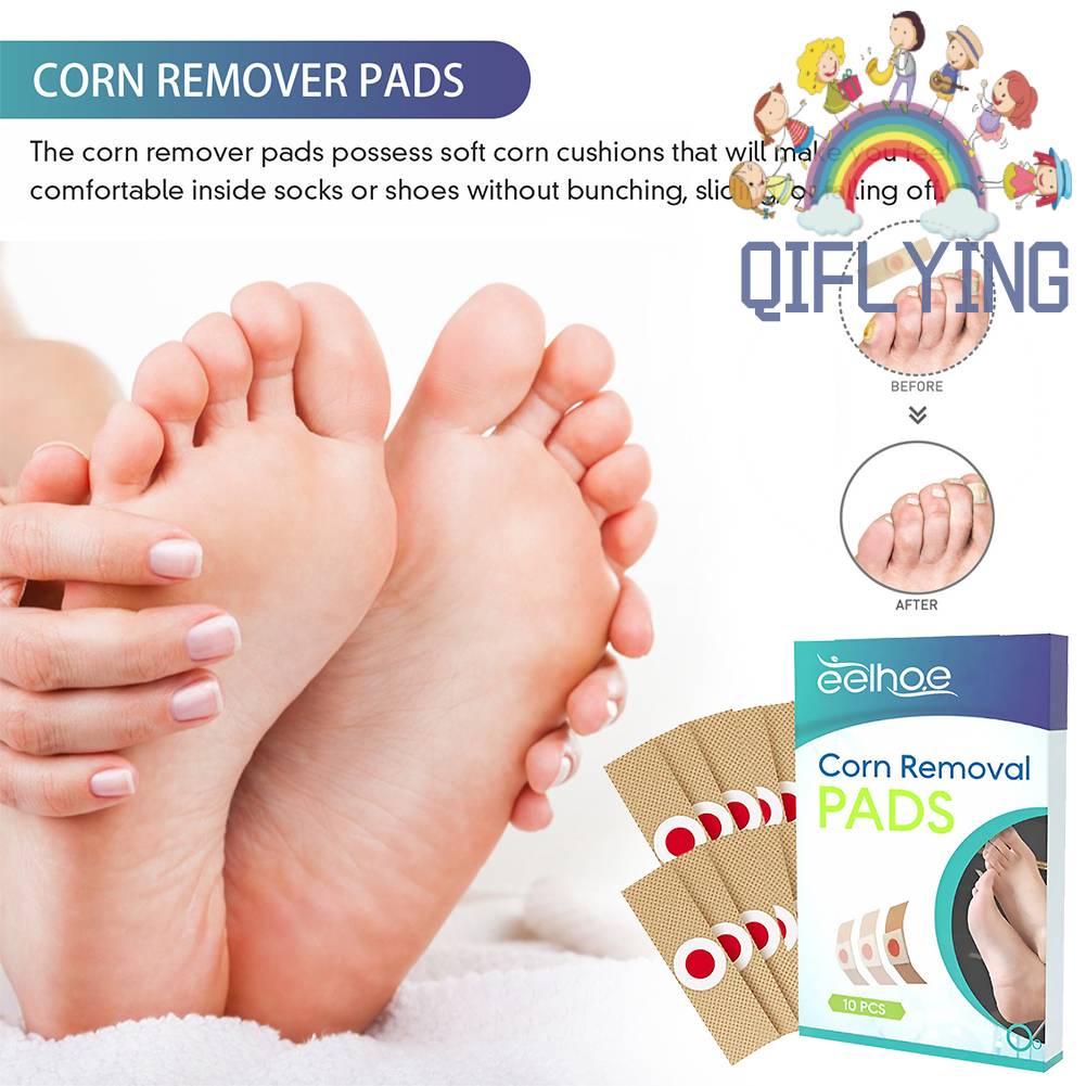 Set 10 Miếng Đệm Loại Bỏ Vết Chai Chân Thành Phần Thảo Dược Tự Nhiên