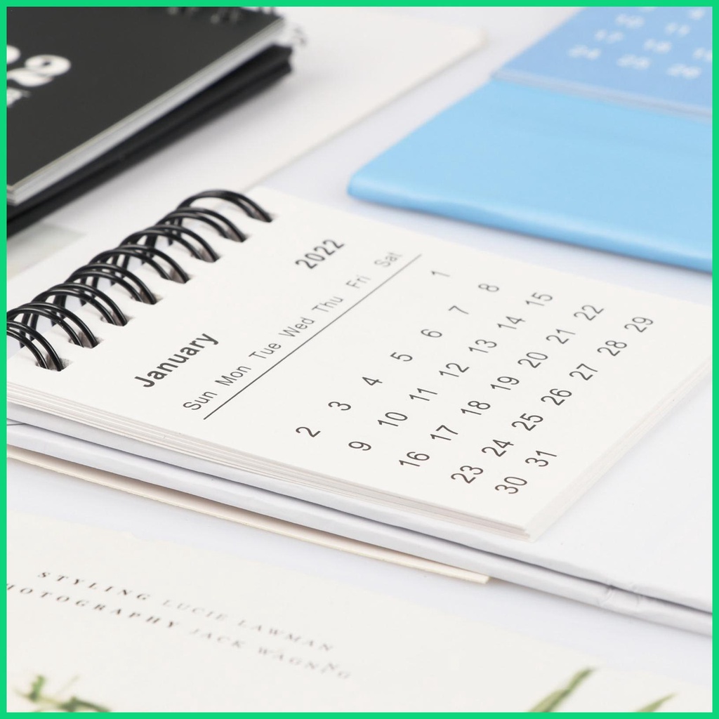 Lịch Để Bàn 2024 Mini Xoay 360 Độ Kèm Giấy Ghi Chú Tiện Dụng Cho jiwvn