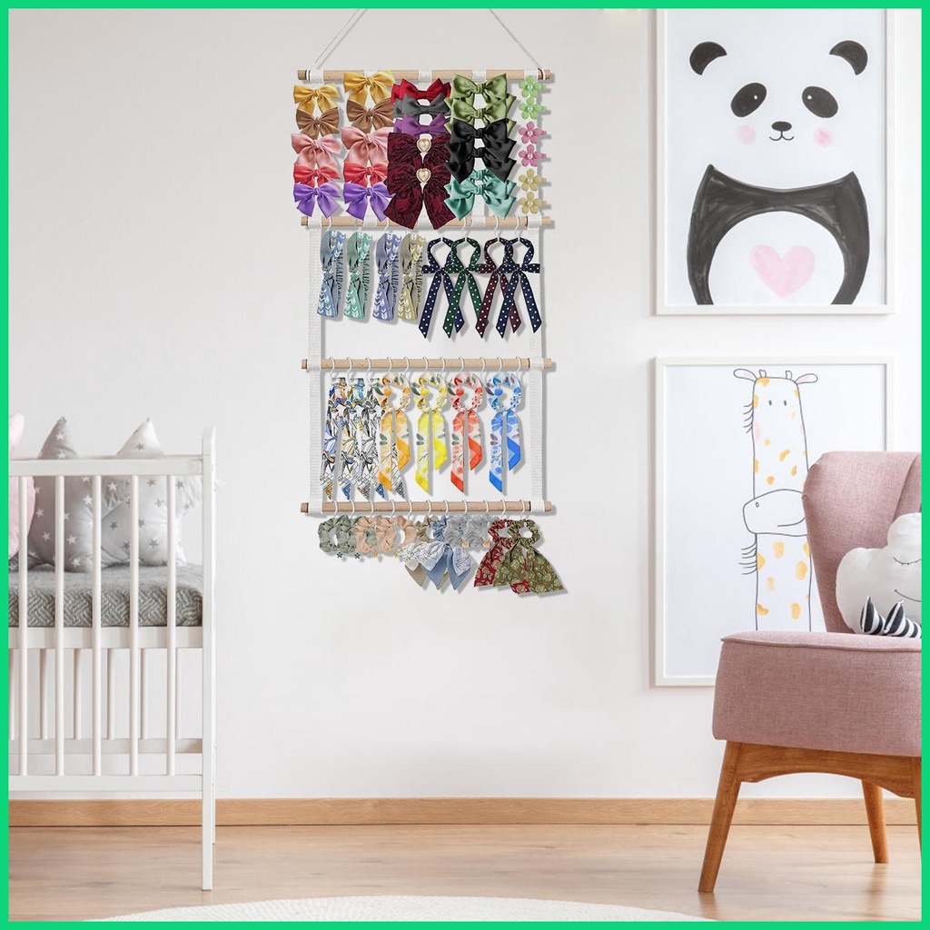 Giá Đỡ Dây Buộc Tóc / Kẹp Tóc Bằng Cotton Phong Cách Boho Cho Nữ