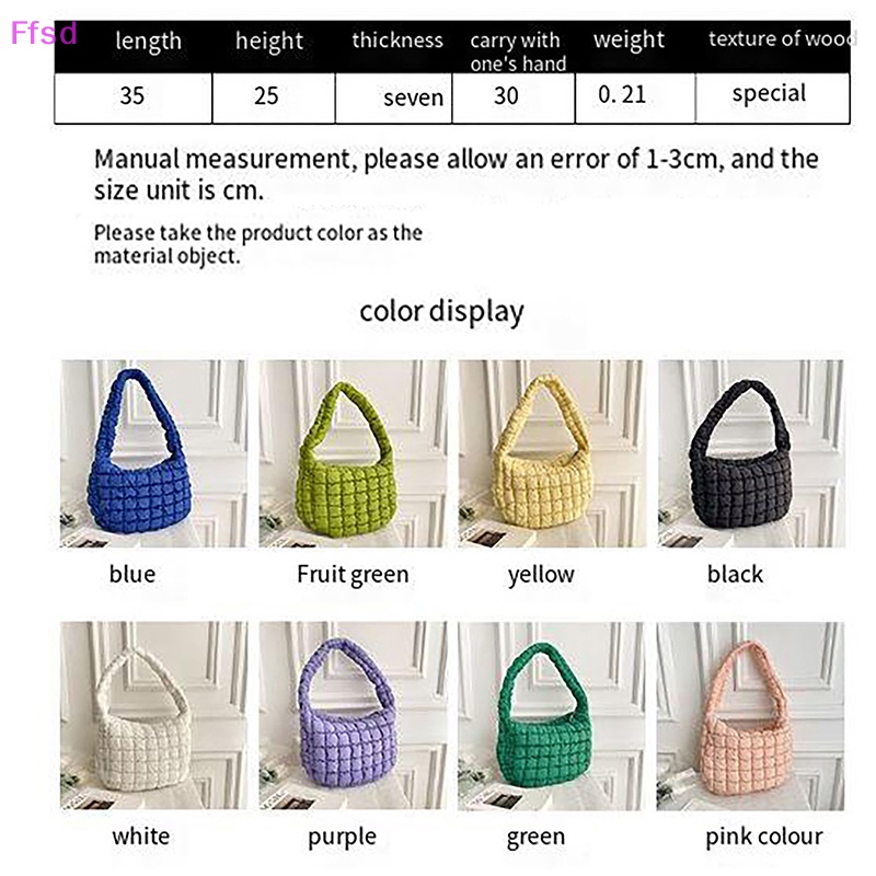 1 Túi Bong Bóng Xếp Ly Một Vai Dung Tích Lớn Có Túi Bong Bóng Và Túi Mây Bán Chạy Cho Nữ {Ffsd}