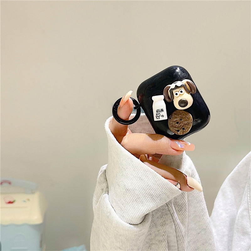 Vỏ Bảo Vệ Hộp Sạc Tai Nghe Airpods 1 2 3 PRO PRO PRO2 Bluetooth Bằng TPU Mềm Bóng Hình Cún Tai Dài 3D Dễ Thương