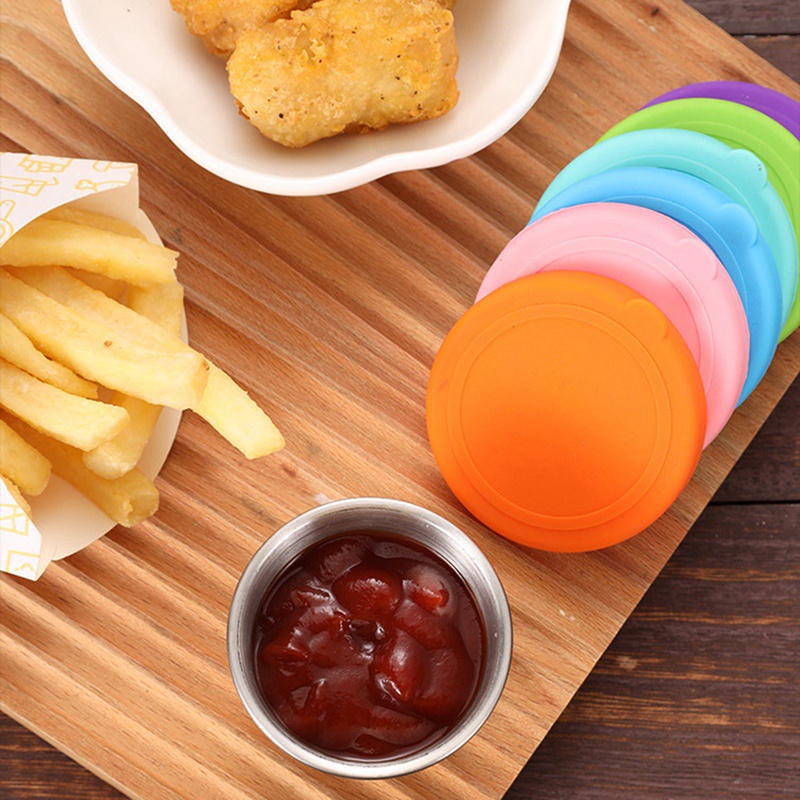 Bộ 6 Tô Lắc Làm Bánh Mì Bằng Thép Không Gỉ Nhiều Màu Sắc Có Nắp Chống Trượt