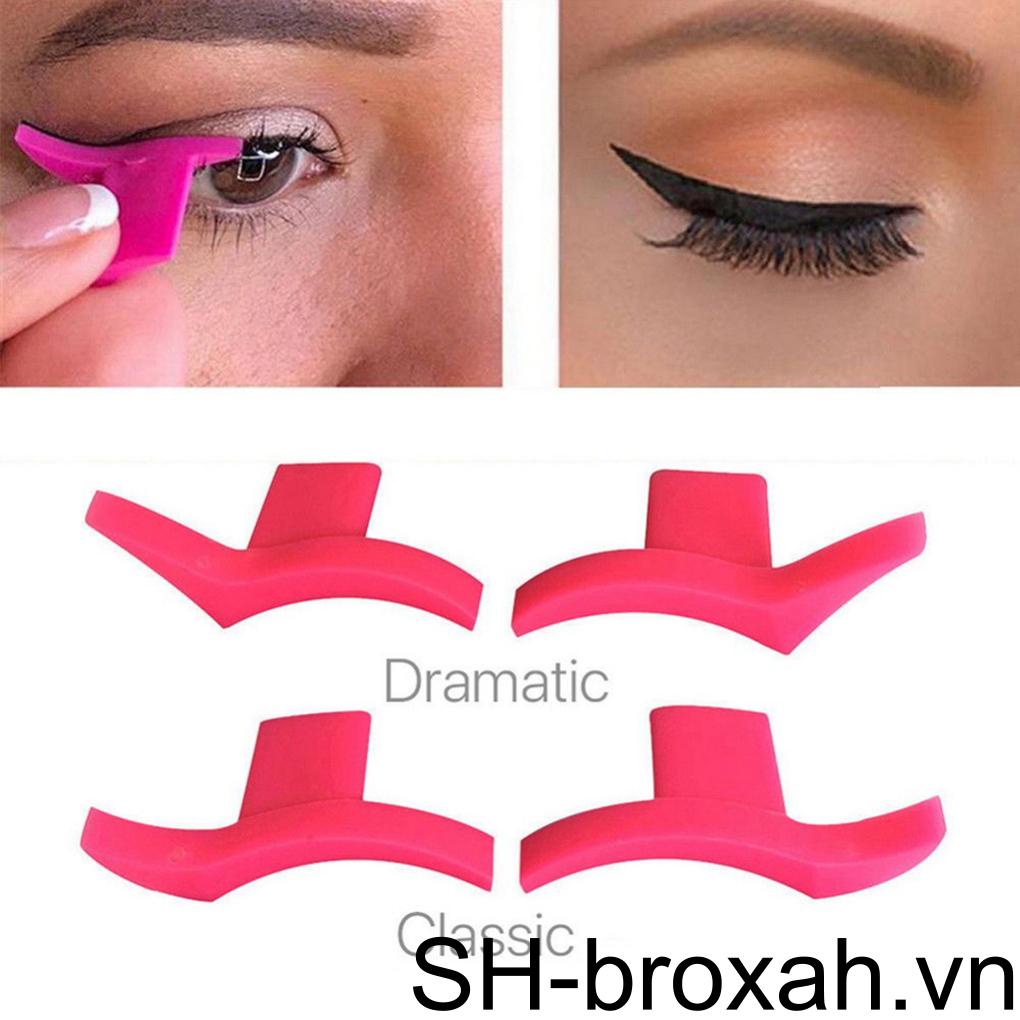 1 Cặp Khuôn Silicone Kẻ Mắt Hình Đôi Cánh Chuyên Nghiệp Dành Cho Nữ