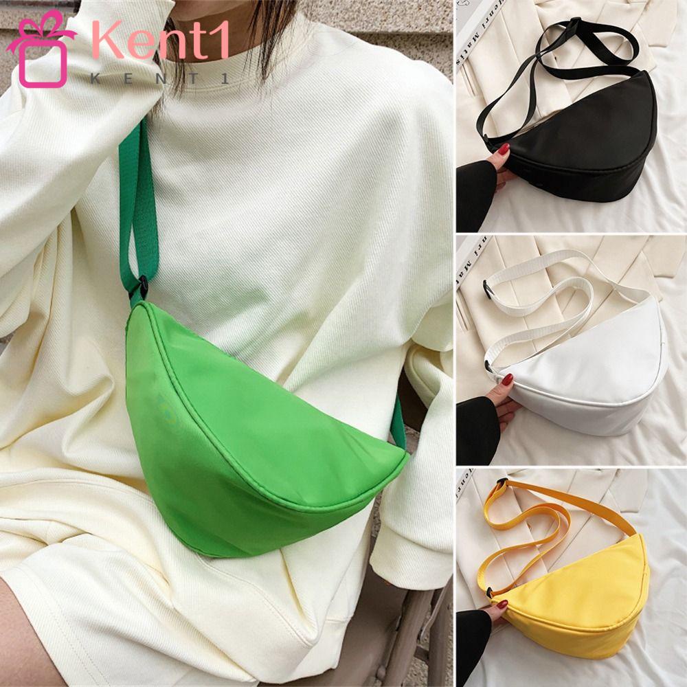 KENT1 Túi Đeo Vai / Xách Tay / Đeo Chéo Hình Tam Giác Bằng Nylon Màu Trơn Sức Chứa Lớn Thoải Mái Khi