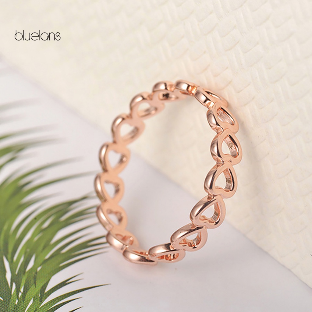 Nhẫn Cưới Bằng Đồng Hình Trái Tim Rỗng Thanh Lịch