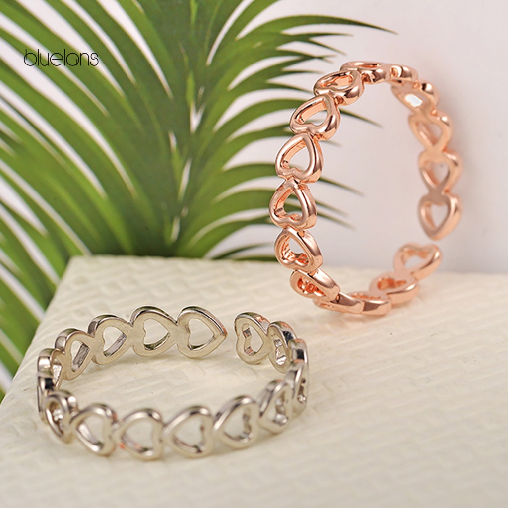 Nhẫn Cưới Bằng Đồng Hình Trái Tim Rỗng Thanh Lịch