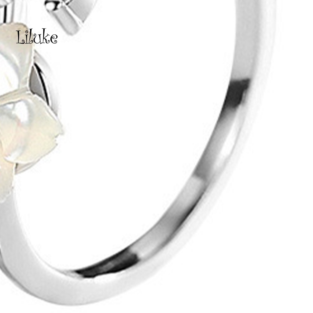 Nhẫn Cưới Hở Hình Hoa Lá LK Có Thể Điều Chỉnh Kích Thước Cho Nữ