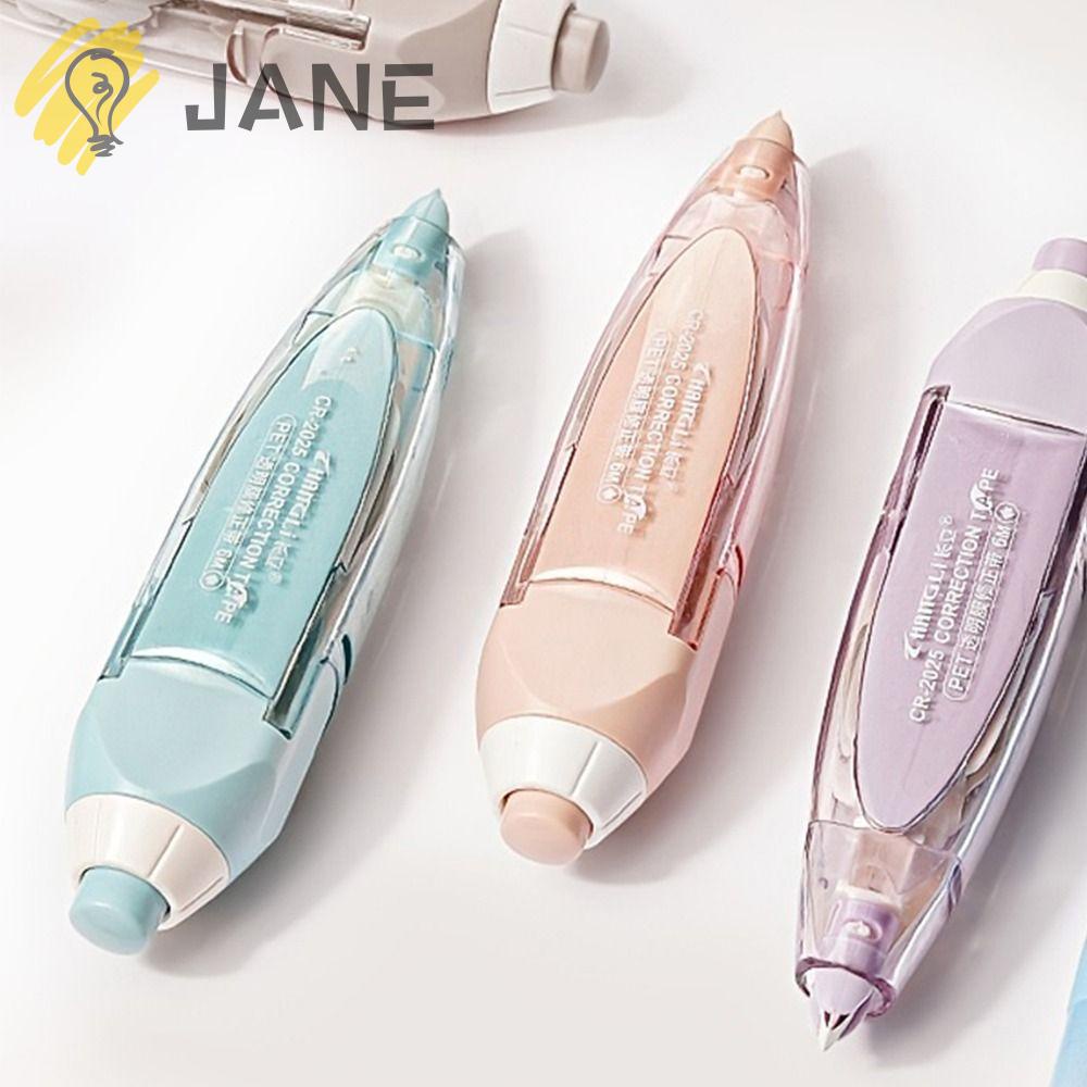 JANE Set 4 Bút Xóa Dạng Nhấn 5mm Sức Chứa Lớn Màu Sắc Thay Thế Tiện Dụng Cho Văn Phòng Trường Học