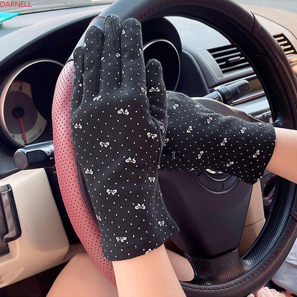 DARNELL Găng Tay Cotton Chấm Bi Cảm Ứng Chống Tia UV